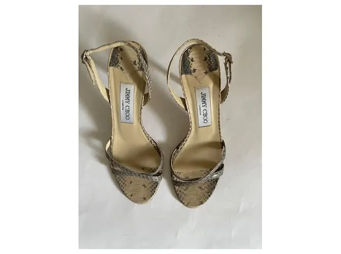 Jimmy Choo Sandalias Beige Gris Gris antracita 