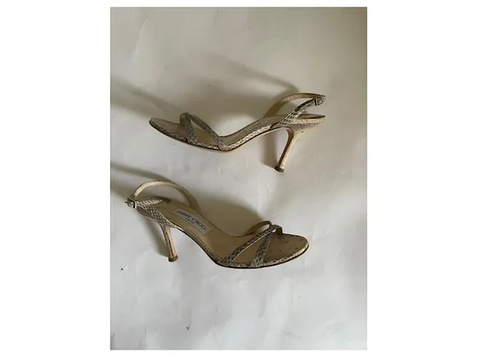 Jimmy Choo Sandalias Beige Gris Gris antracita 