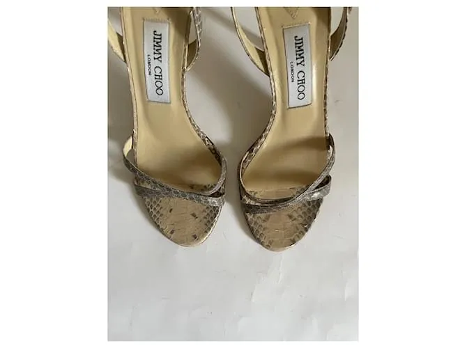 Jimmy Choo Sandalias Beige Gris Gris antracita 