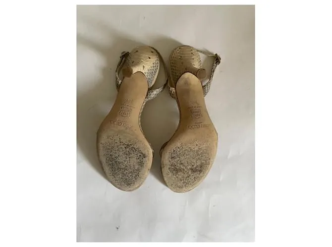 Jimmy Choo Sandalias Beige Gris Gris antracita 