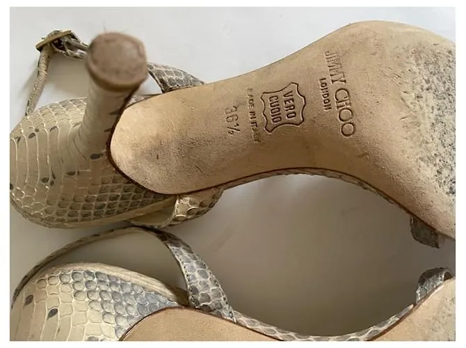 Jimmy Choo Sandalias Beige Gris Gris antracita 