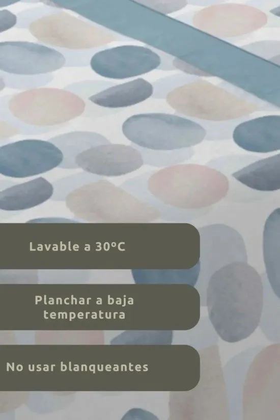 JUEGO DE SáBANAS ECO 50/50 CIRC  AZUL