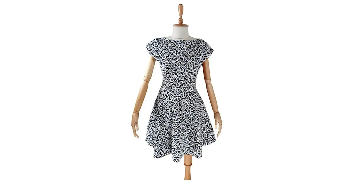 Kate Spade Vestidos Negro Blanco Azul Multicolor 