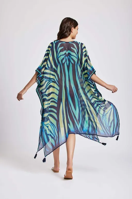 kurta gasa pedreria Azul