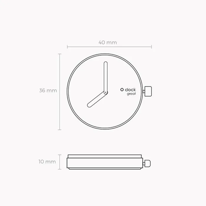 Mecanismo tono sobre tono gris con fecha O clock great