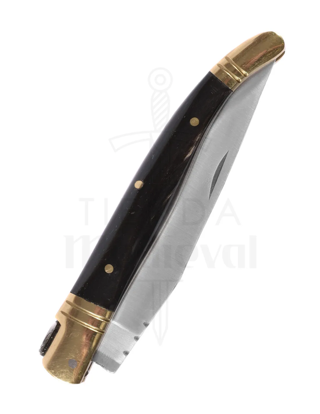 Navaja arabe acero con funda de cuero (22 cm.)