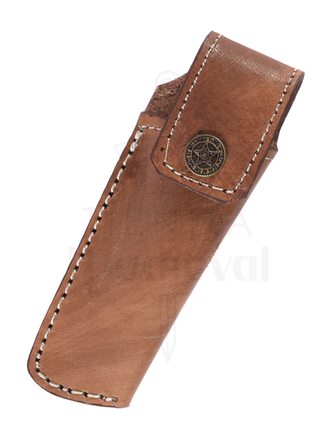 Navaja arabe acero con funda de cuero (22 cm.)
