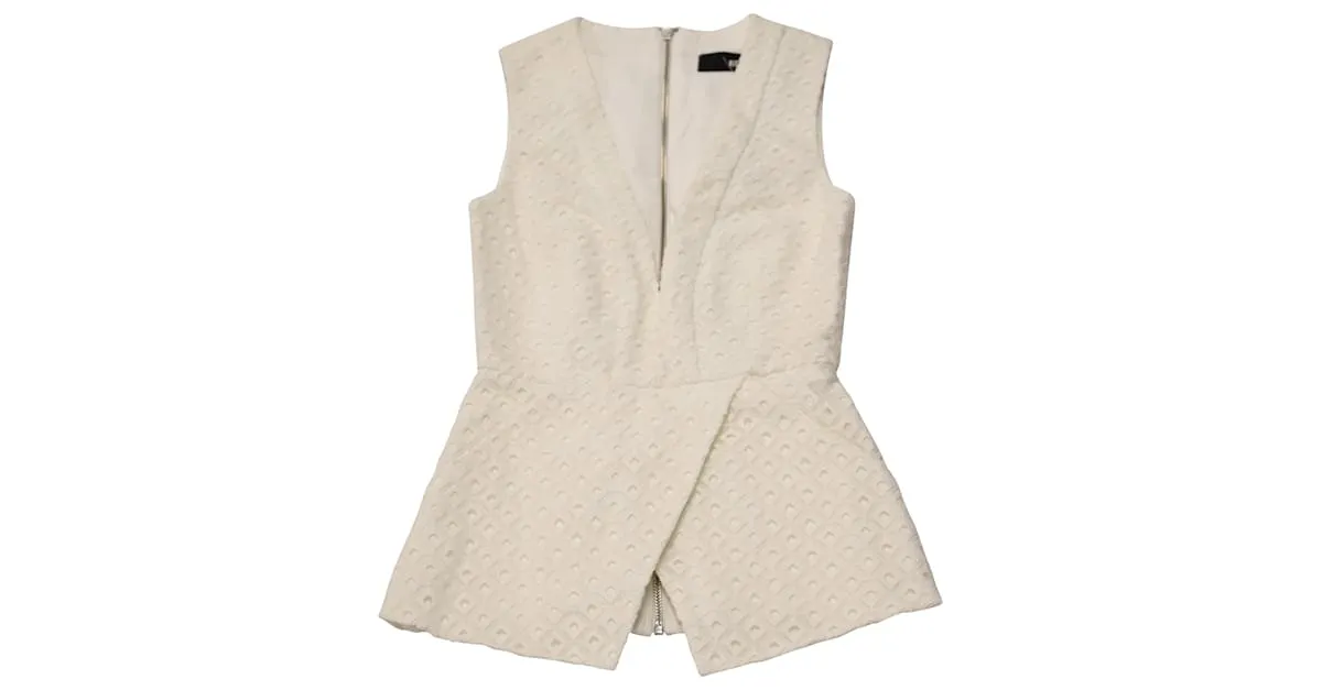 Nicholas Kirkwood Top con sobrefalda Nicholas de algodón blanco 