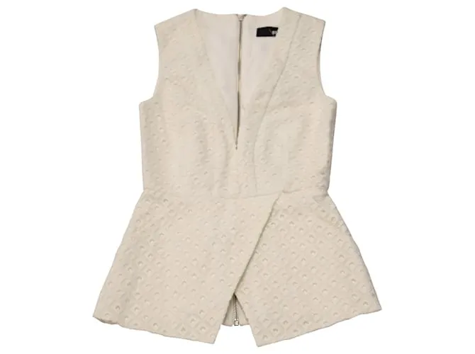 Nicholas Kirkwood Top con sobrefalda Nicholas de algodón blanco 