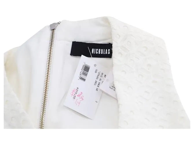 Nicholas Kirkwood Top con sobrefalda Nicholas de algodón blanco 