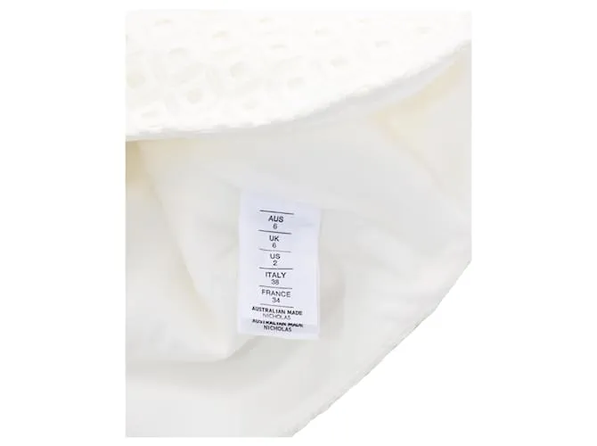 Nicholas Kirkwood Top con sobrefalda Nicholas de algodón blanco 