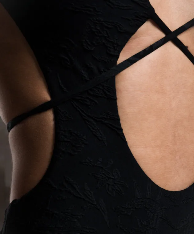 OFFWHITE BLACK SWIMSUIT WITH A PRINT