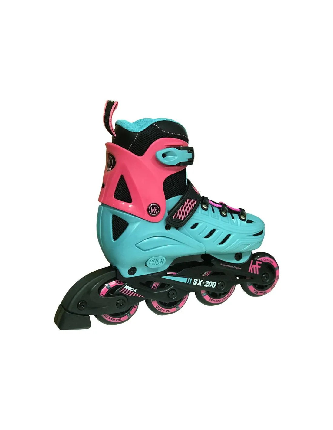 PATINES EN LíNEA AJUSTABLES KRF FREESKATE SX200 JR ROSA/AZUL