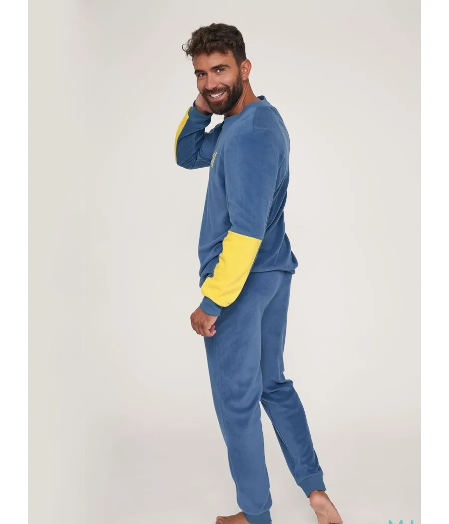 Pijama Homewear térmico hombre invierno Muidemi Micro Polar Dream puños
