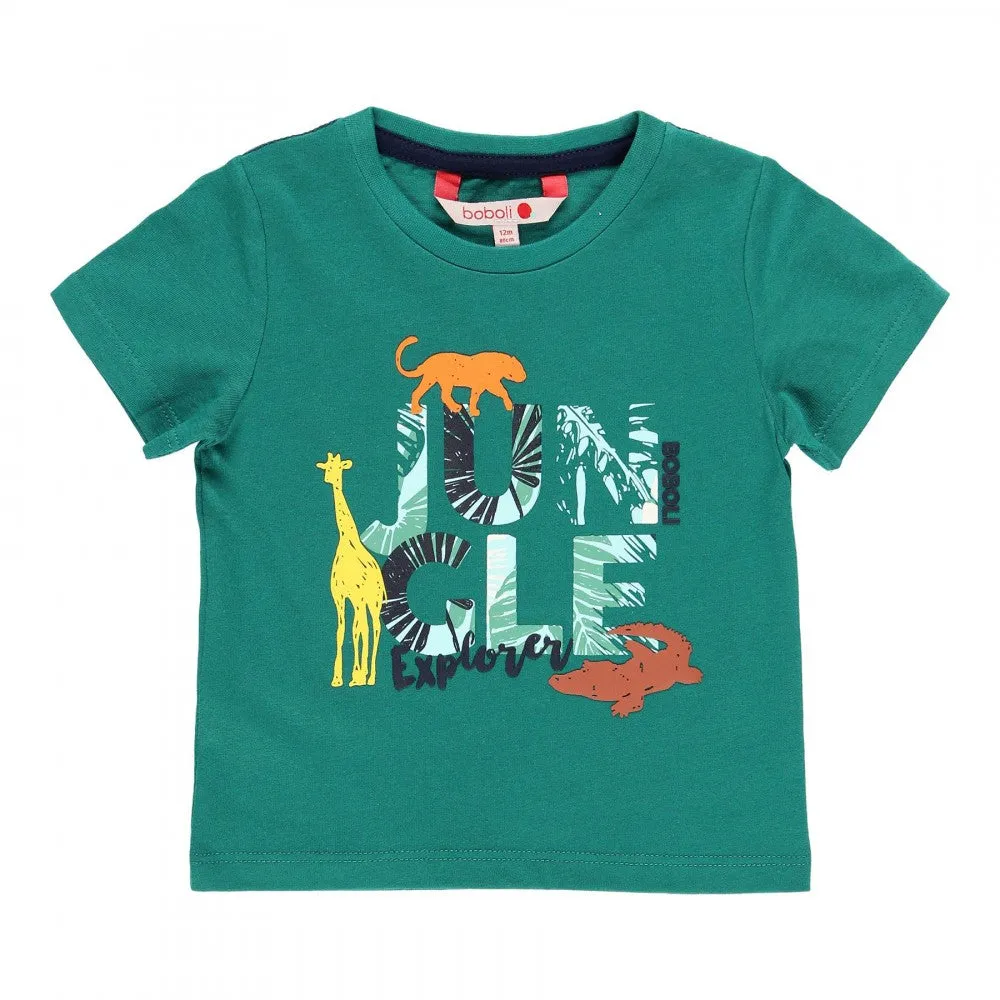 Playera verde para bebe y niño 