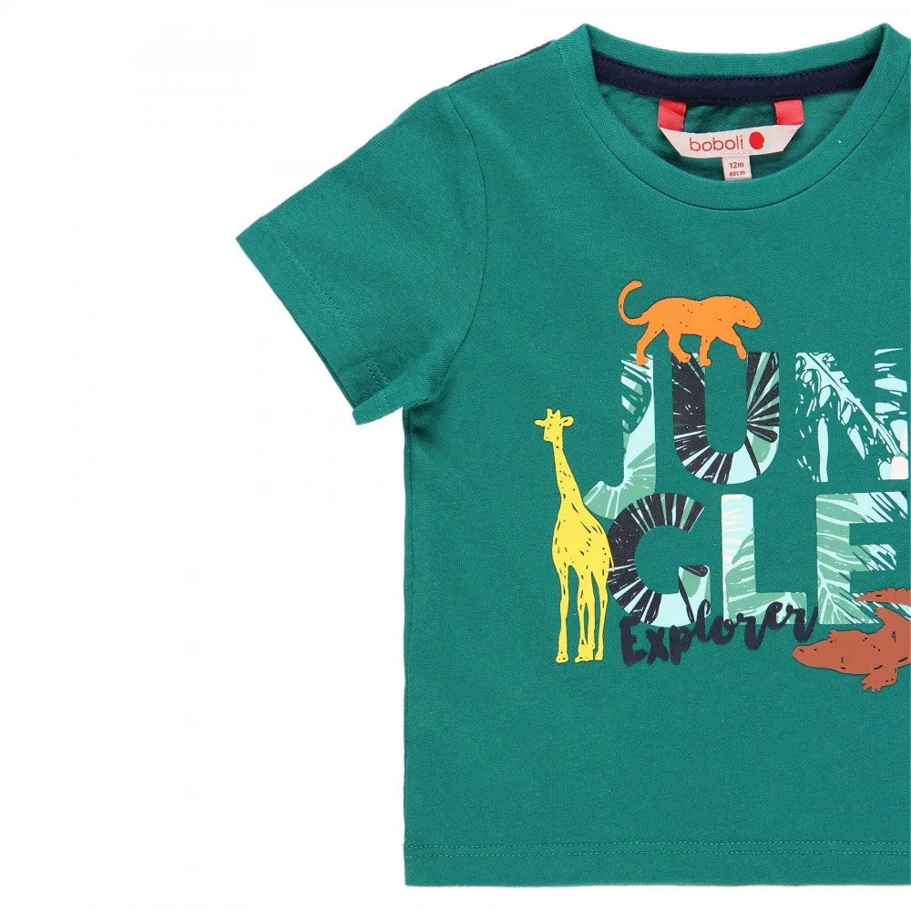 Playera verde para bebe y niño 