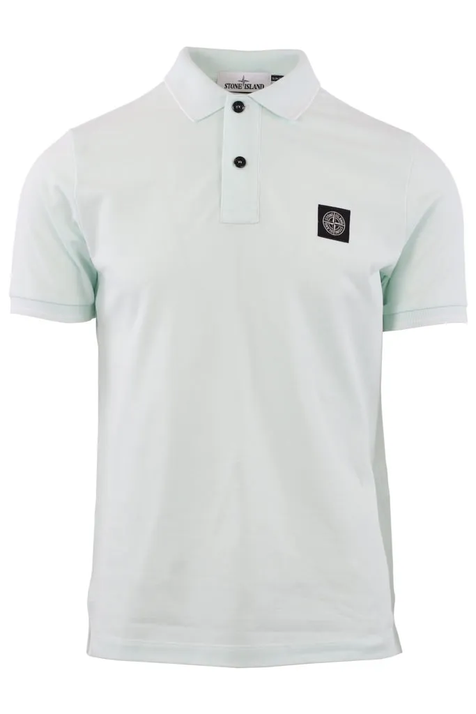 Polo verde menta con parche