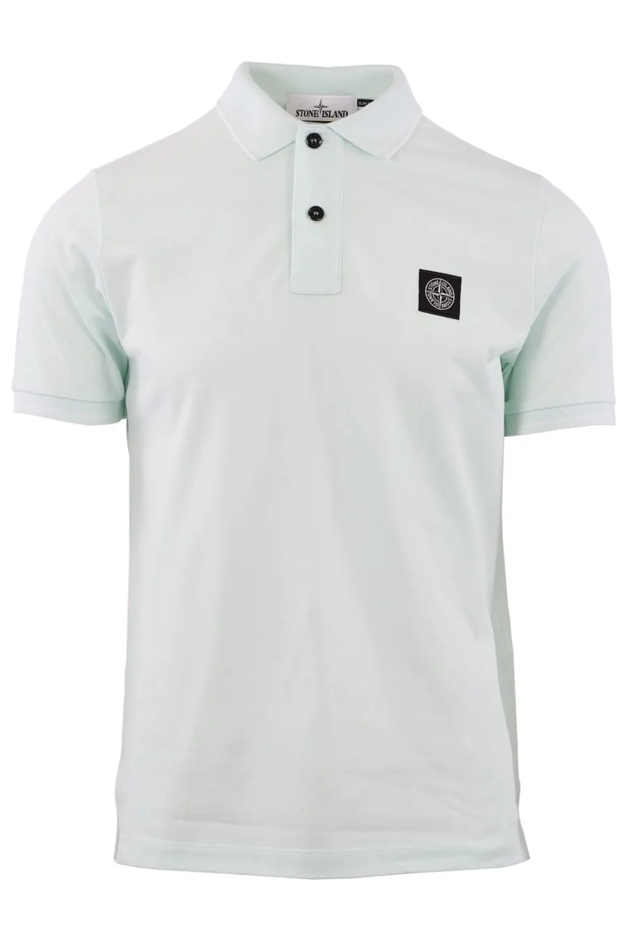 Polo verde menta con parche