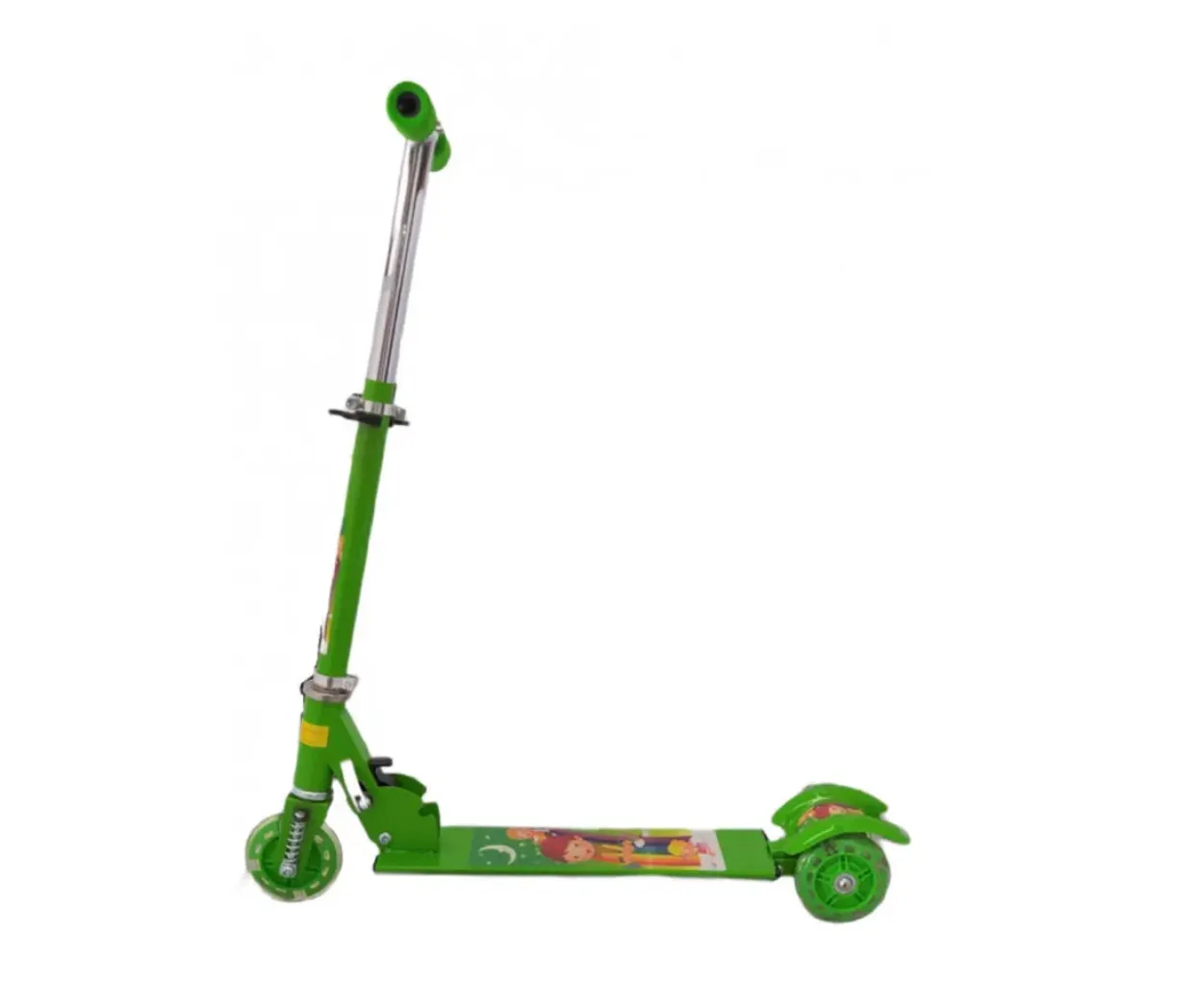 Scooter plegable verde.