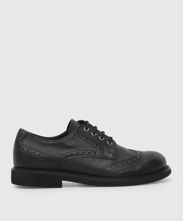 Stefano Ricci Children's black leather brogues