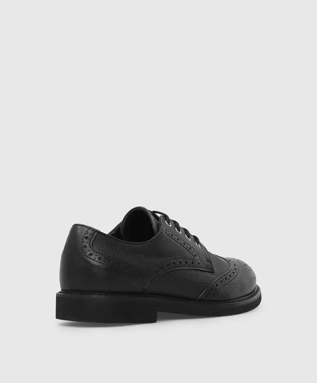 Stefano Ricci Children's black leather brogues