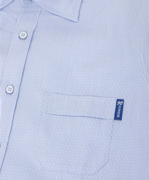 Stefano Ricci Children's blue shirt in a pattern