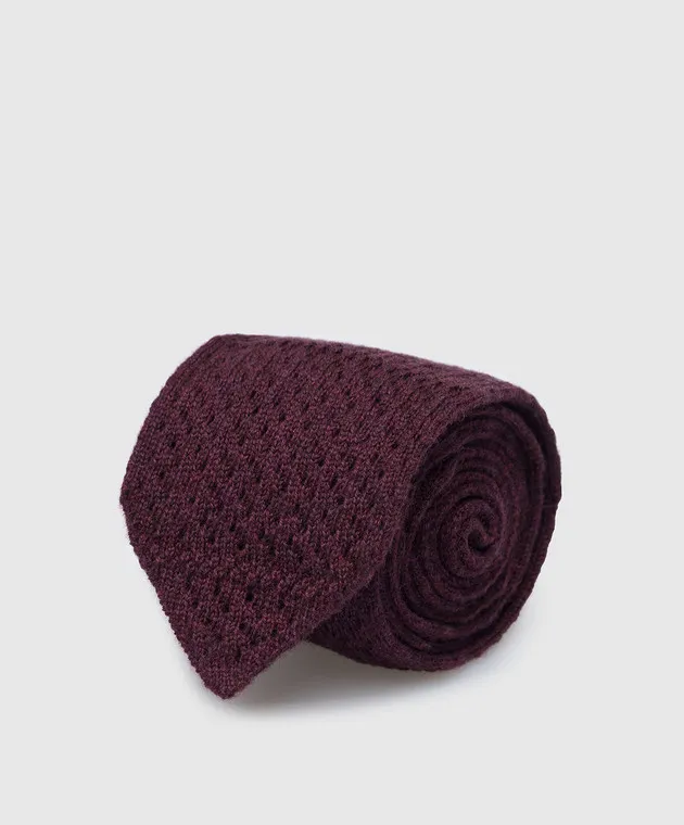 Stefano Ricci Children's burgundy cashmere tie