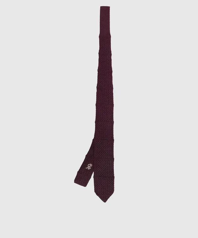 Stefano Ricci Children's burgundy cashmere tie