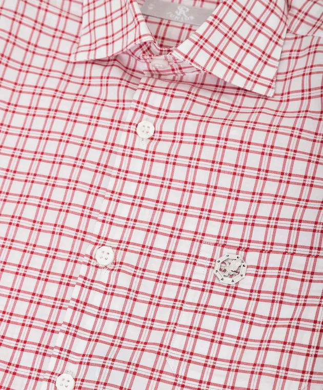 Stefano Ricci Children's light burgundy checked shirt