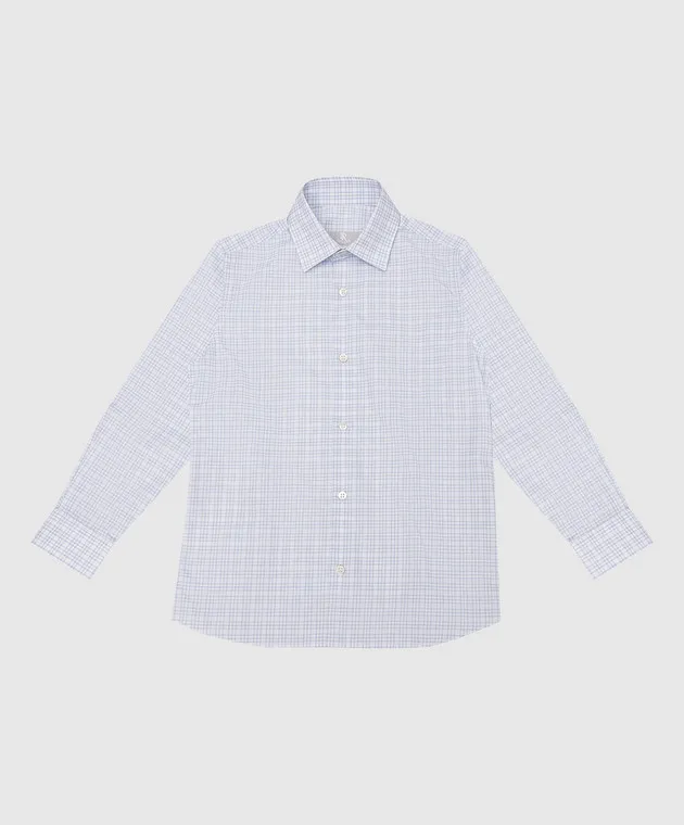 Stefano Ricci Children's white checked shirt
