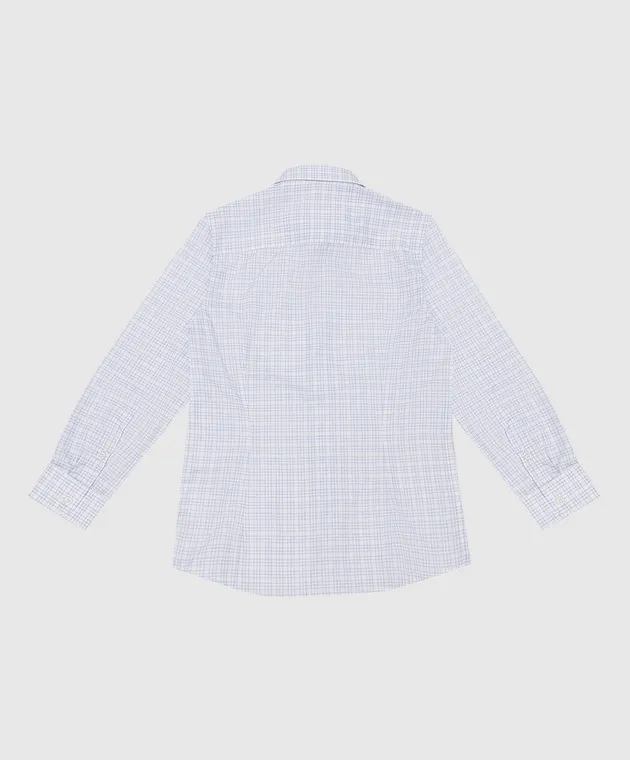Stefano Ricci Children's white checked shirt