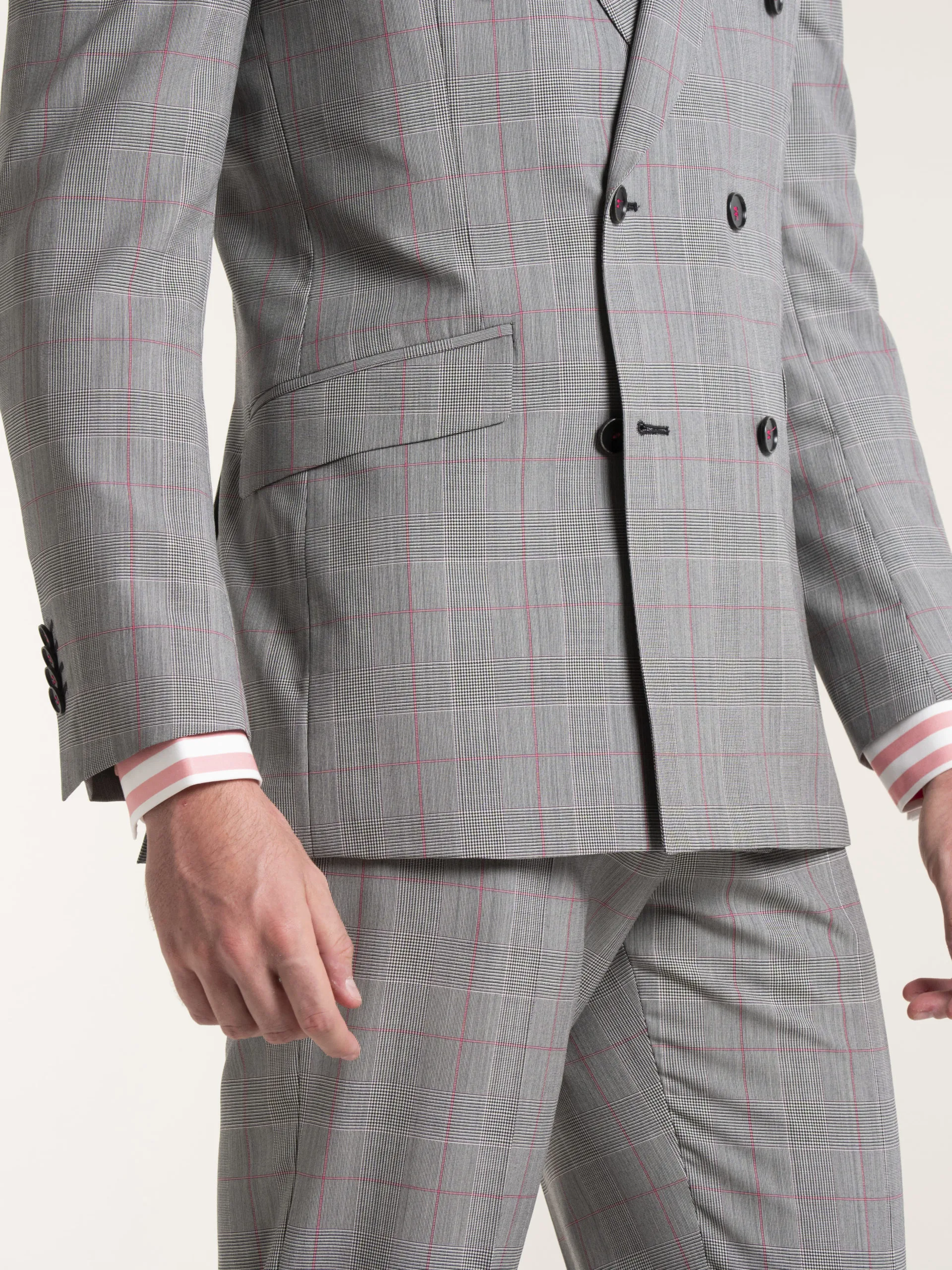 TRAJE PRINCIPE DE GALES CRUZADO GRIS