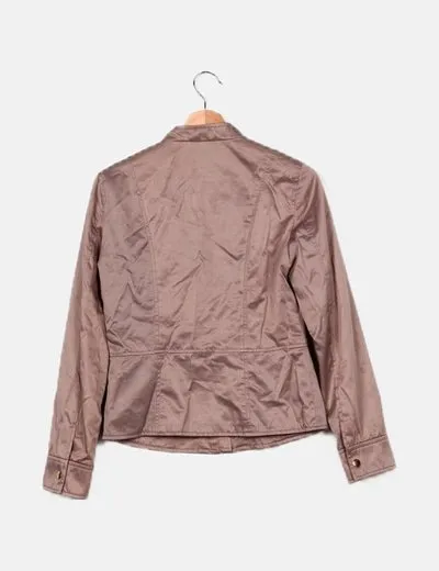 Trucco Chaqueta marrón satinada