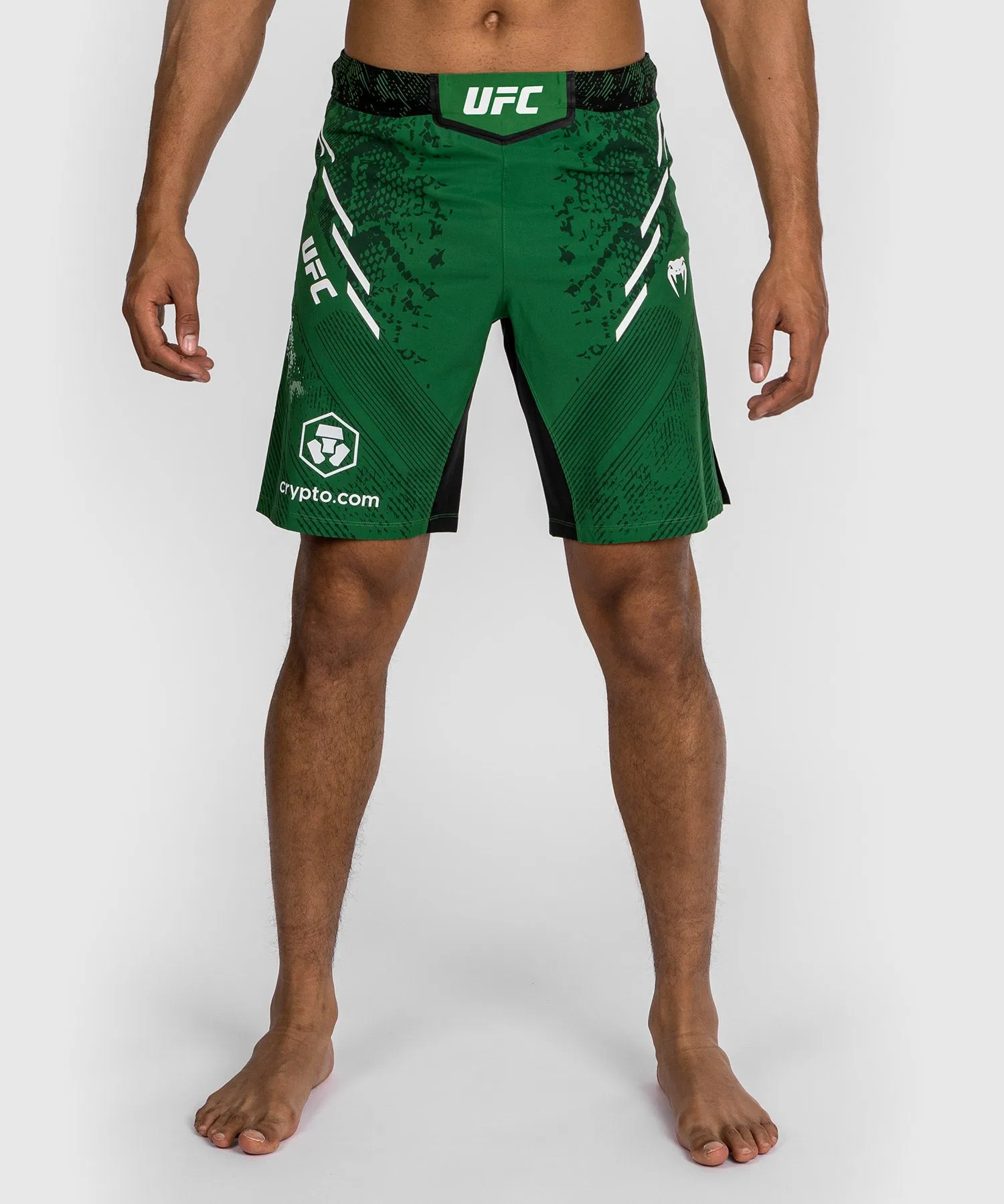 UFC ADRENALINE BY VENUM AUTHENTIC FIGHT NIGHT PANTALóN CORTO DE LUCHA PARA HOMBRE  CORTE LARGO  VERDE