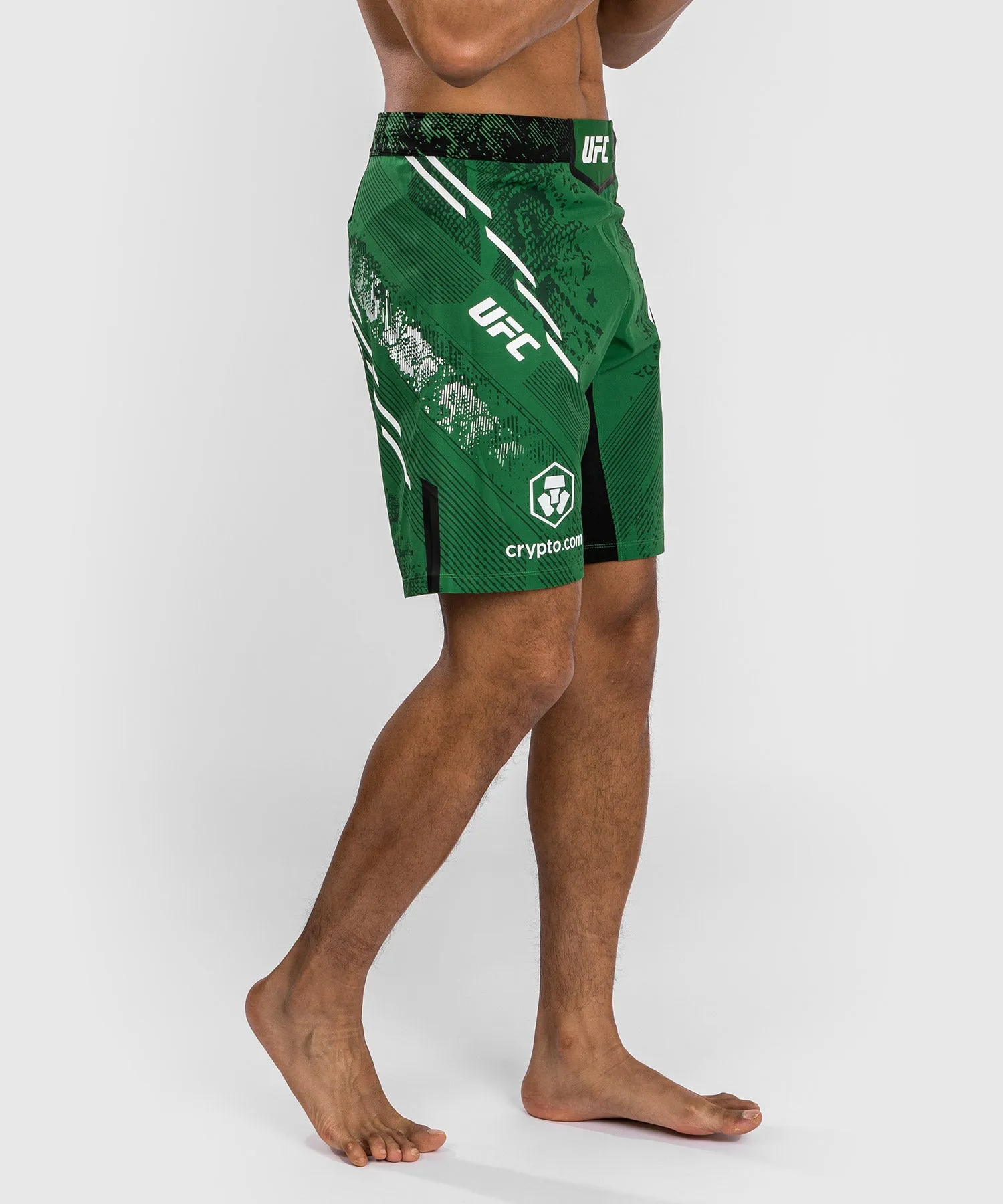 UFC ADRENALINE BY VENUM AUTHENTIC FIGHT NIGHT PANTALóN CORTO DE LUCHA PARA HOMBRE  CORTE LARGO  VERDE