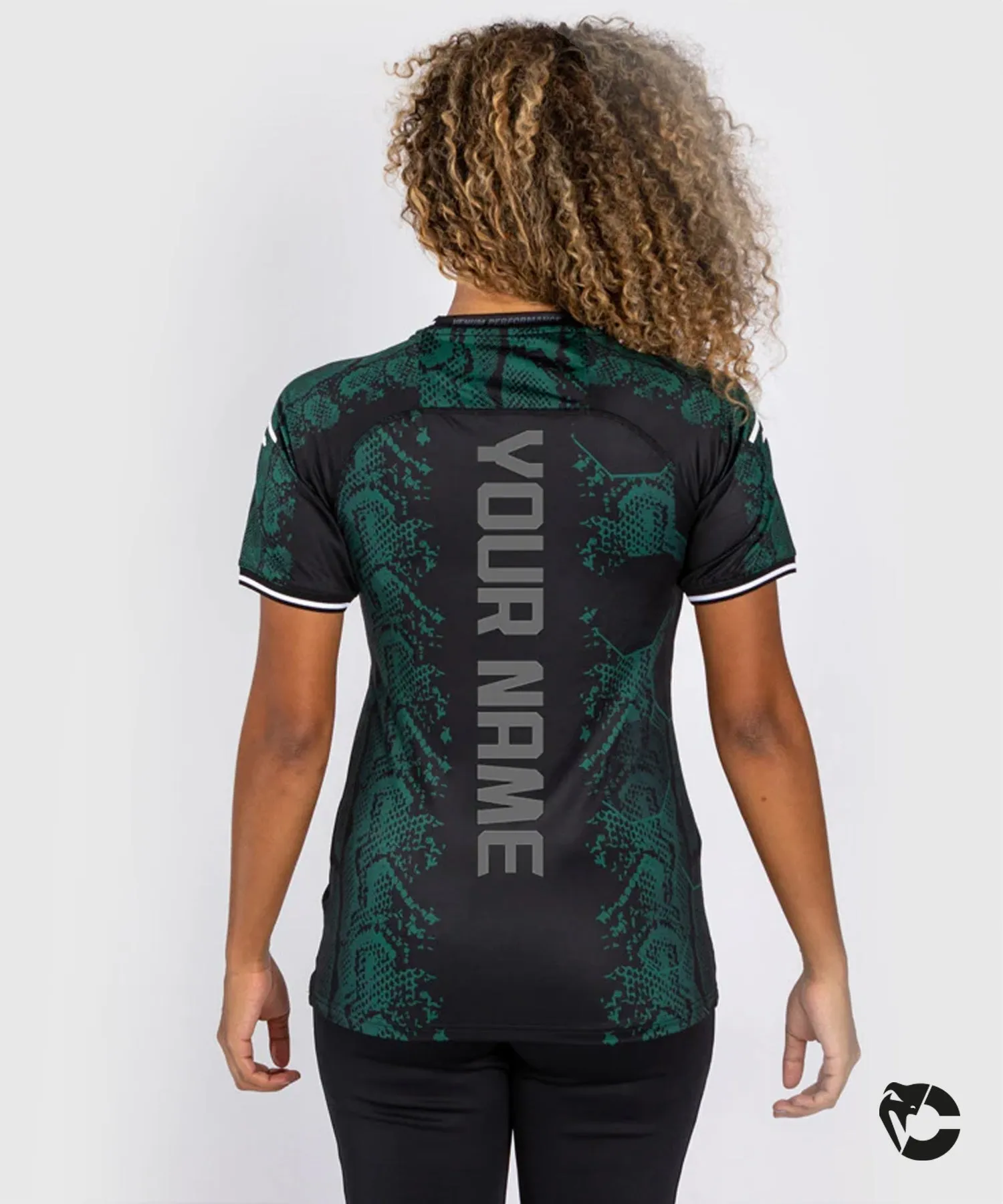 UFC ADRENALINE BY VENUM PERSONALIZED AUTHENTIC FIGHT NIGHT MAILLOT WALKOUT MUJER  EMERALD EDITION  VERDE/NEGRO