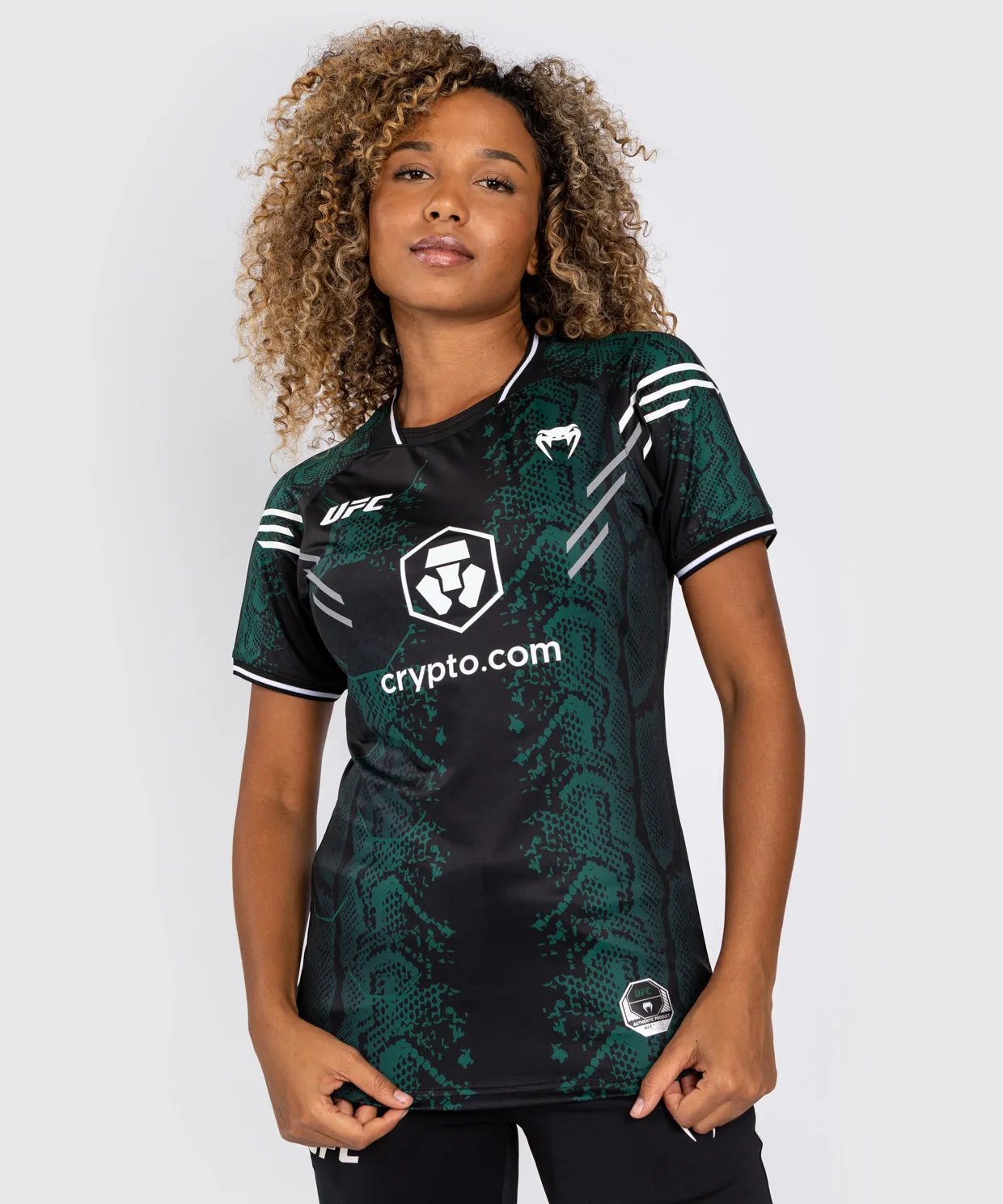UFC ADRENALINE BY VENUM PERSONALIZED AUTHENTIC FIGHT NIGHT MAILLOT WALKOUT MUJER  EMERALD EDITION  VERDE/NEGRO