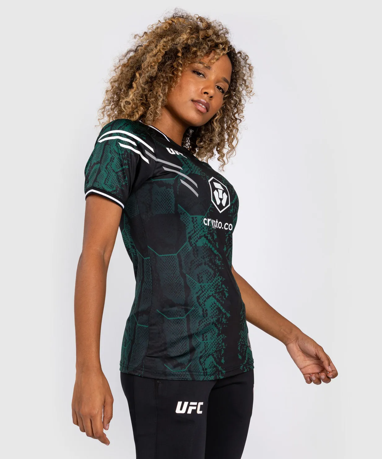 UFC ADRENALINE BY VENUM PERSONALIZED AUTHENTIC FIGHT NIGHT MAILLOT WALKOUT MUJER  EMERALD EDITION  VERDE/NEGRO