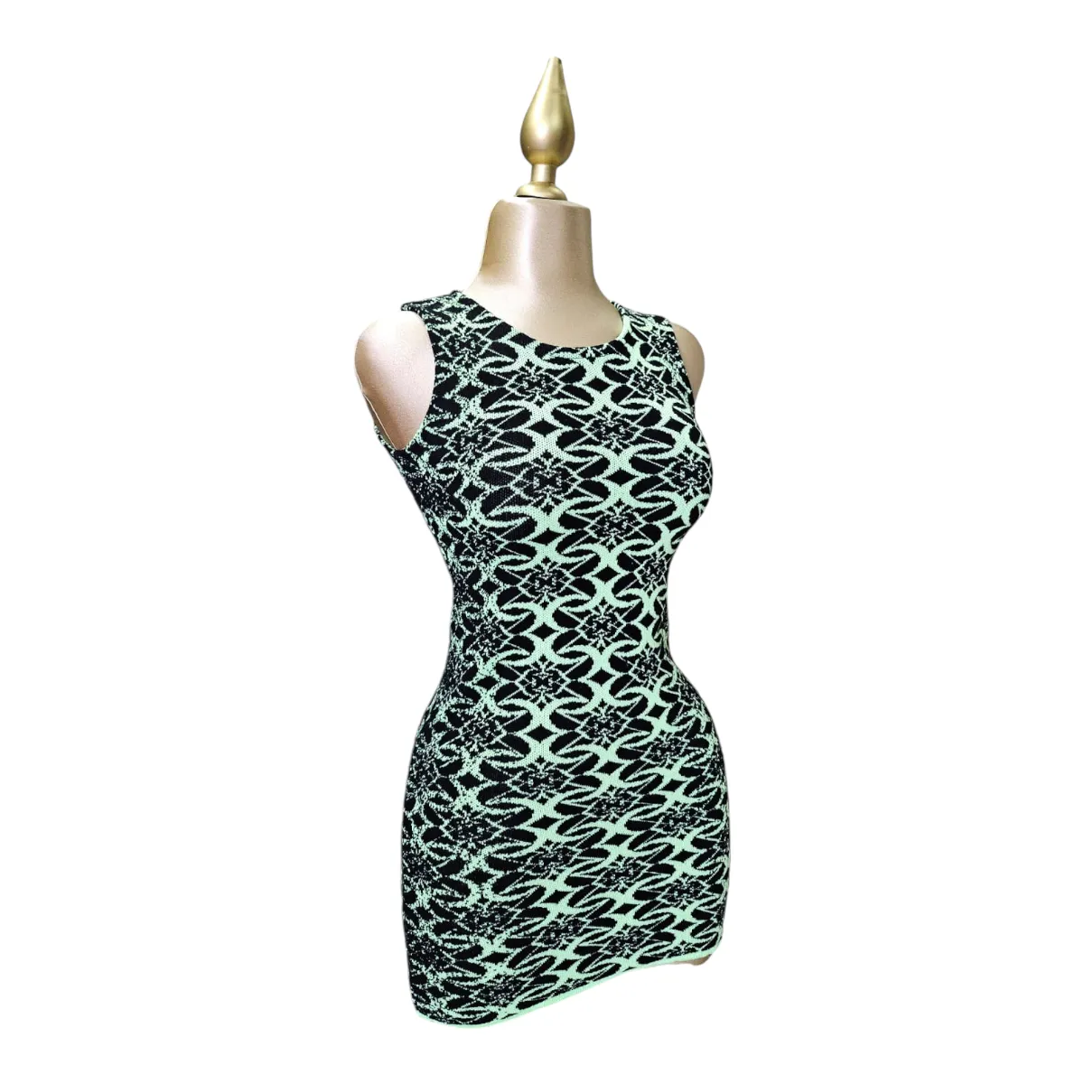 Vestido Estampado Color Verde Para Dama OM