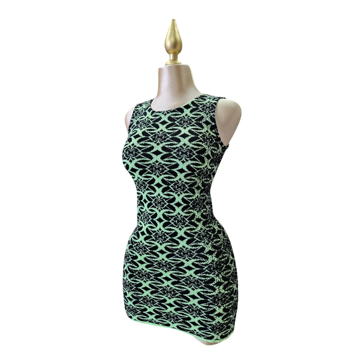 Vestido Estampado Color Verde Para Dama OM