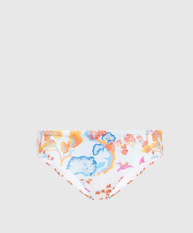 Vilebrequin White panties from the Frisbee swimsuit with a print