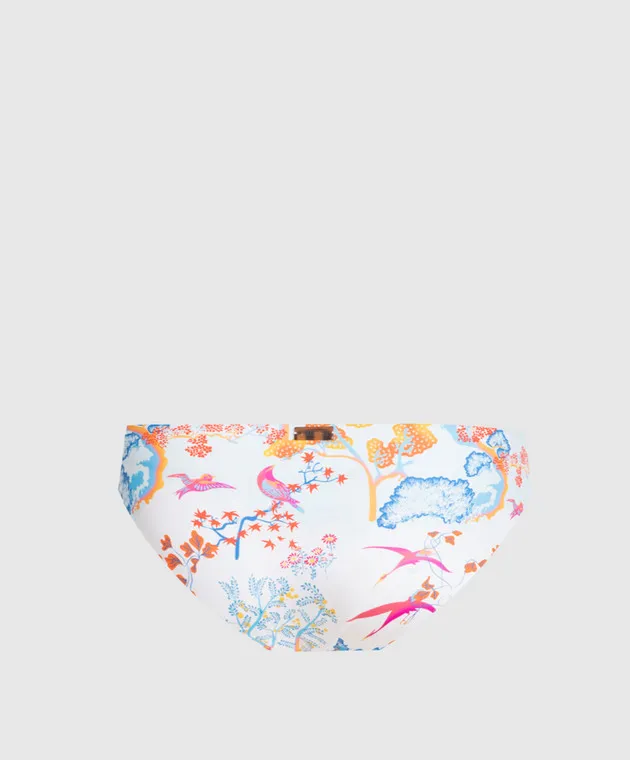 Vilebrequin White panties from the Frisbee swimsuit with a print