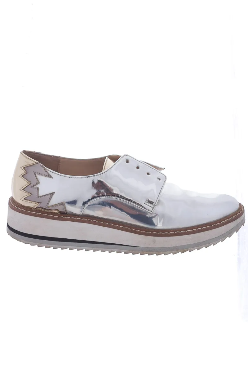 ZAPATOS COLOR PLATEADO  ZARA