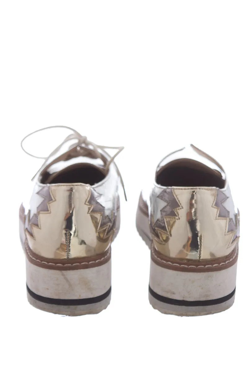 ZAPATOS COLOR PLATEADO  ZARA