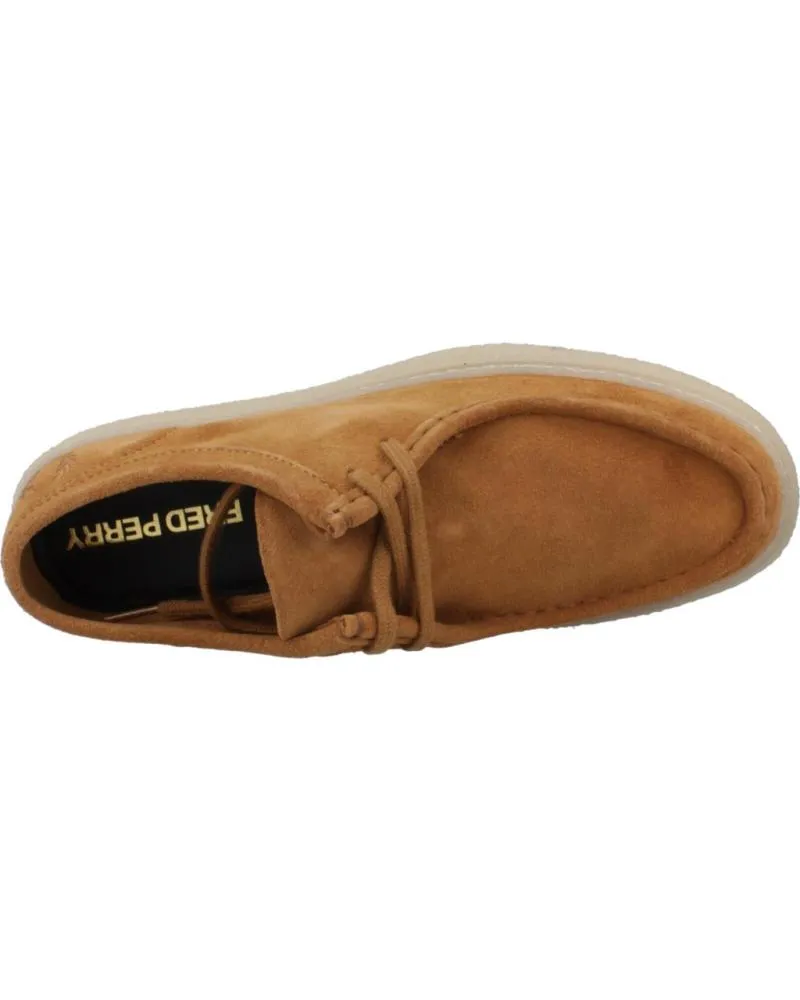 Zapatos de Hombre FRED PERRY MOCASINES HOMBRE MODELO DAWSON LOW SUEDE COLOR MARRON CLARO 644DARKCRM