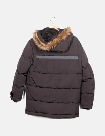 Zara Chaqueta gris acolchada