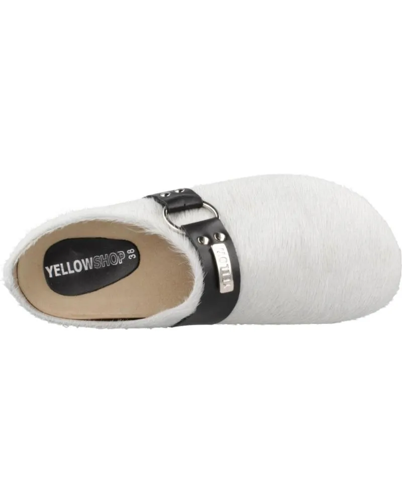 Zuecos YELLOW  de Mujer ZUECOS MUJER MODELO ANGIE COLOR  BLANCO